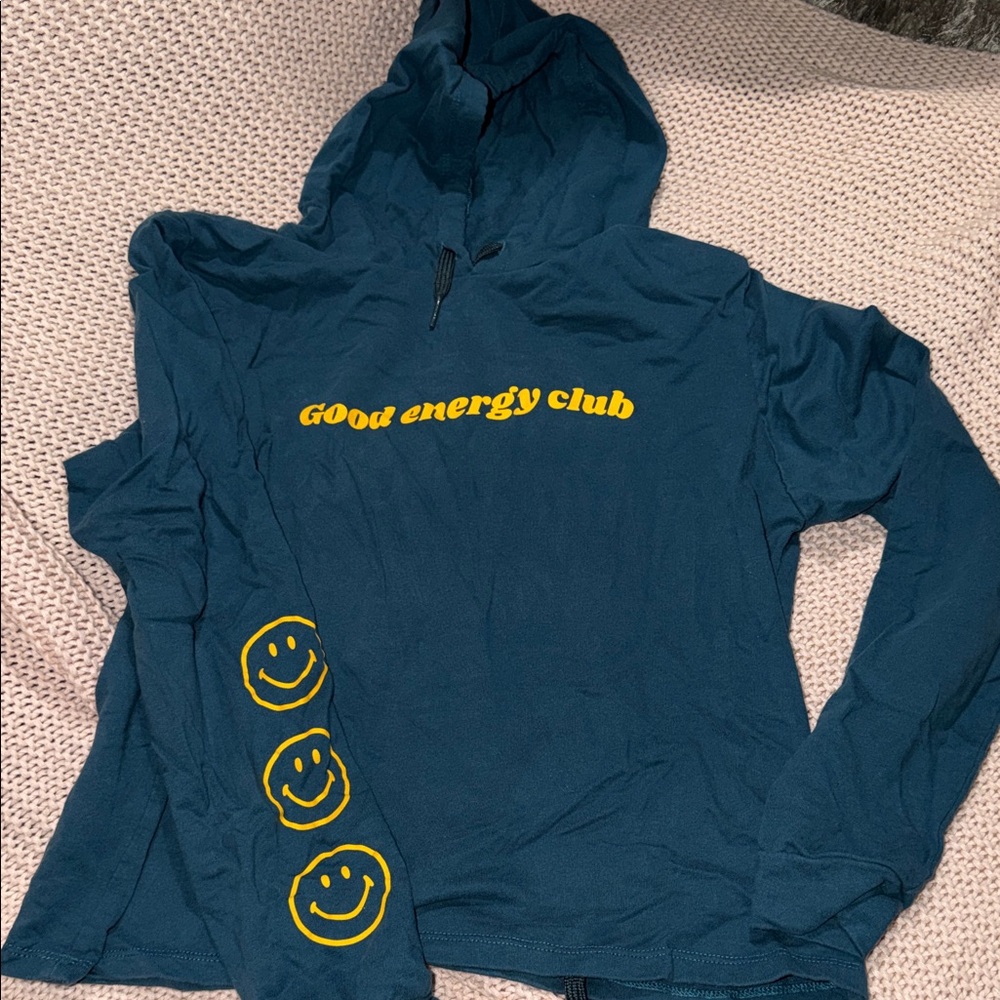 Good Energy Club Navy bluish with Yellow Smiley Design